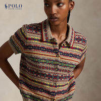 Polo Ralph Lauren Womens Fair Isle Short-Sleeve Cardigan