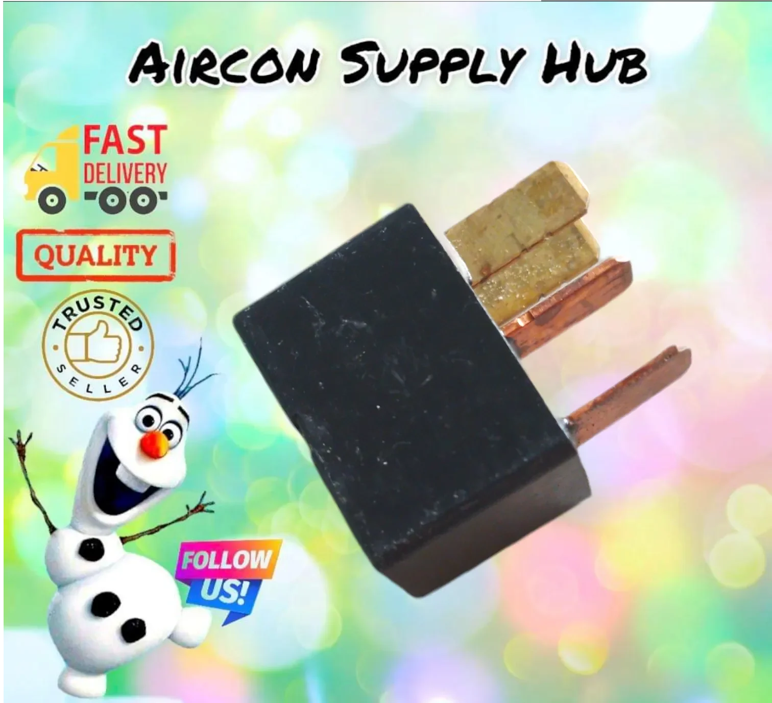 Car aircon relay 4pin for compressor aux fan horn etc. original quality
