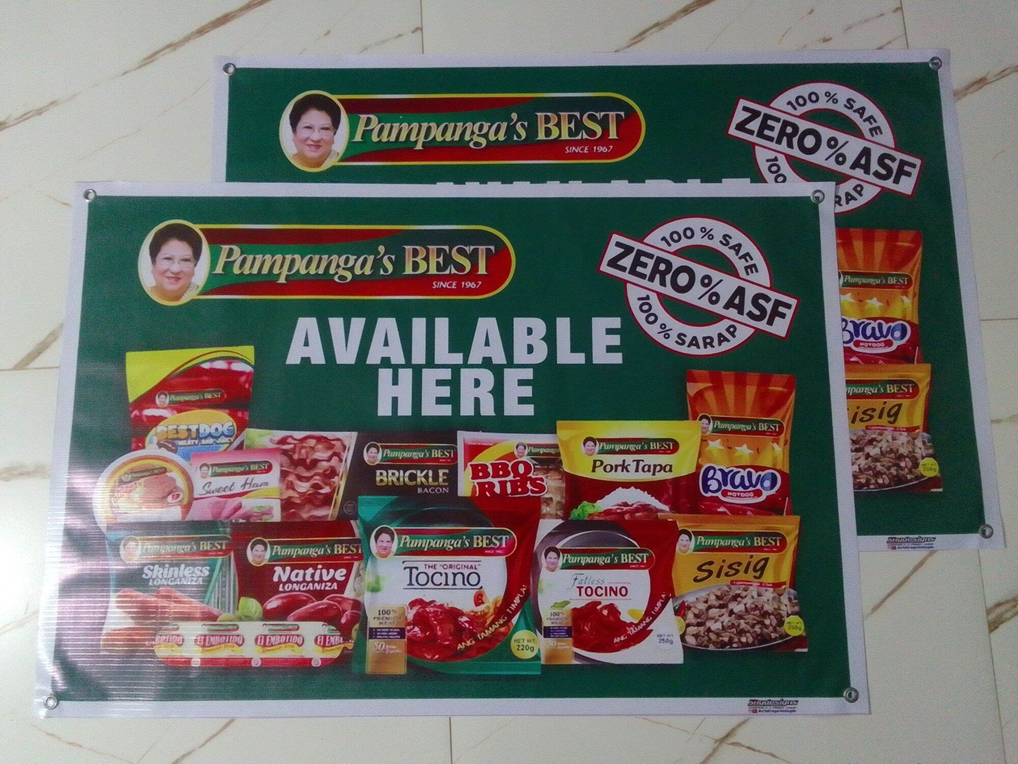TARPAULIN PRINT FROZEN GOODS GREEN SAME LAYOUT. 