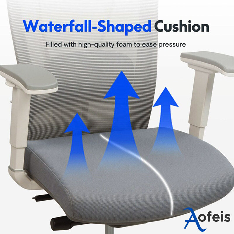 Aofeis ErgoChair ALPHA Ergonomic Office Computer Chair With Leg Rest. 
