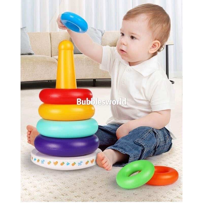 Rainbow Ring Tower Toy with Sound Big Size Lazada PH