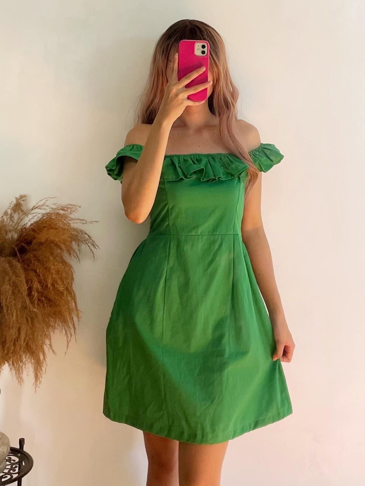 BASIC MANILA Flora Ruffles Sleeves Linen Dress Lazada PH