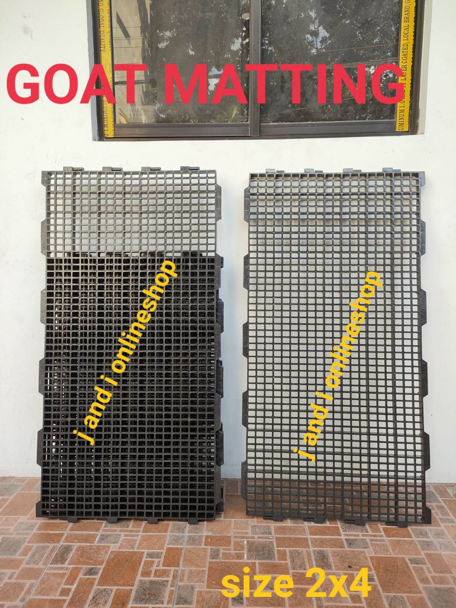 dog plastic matting size