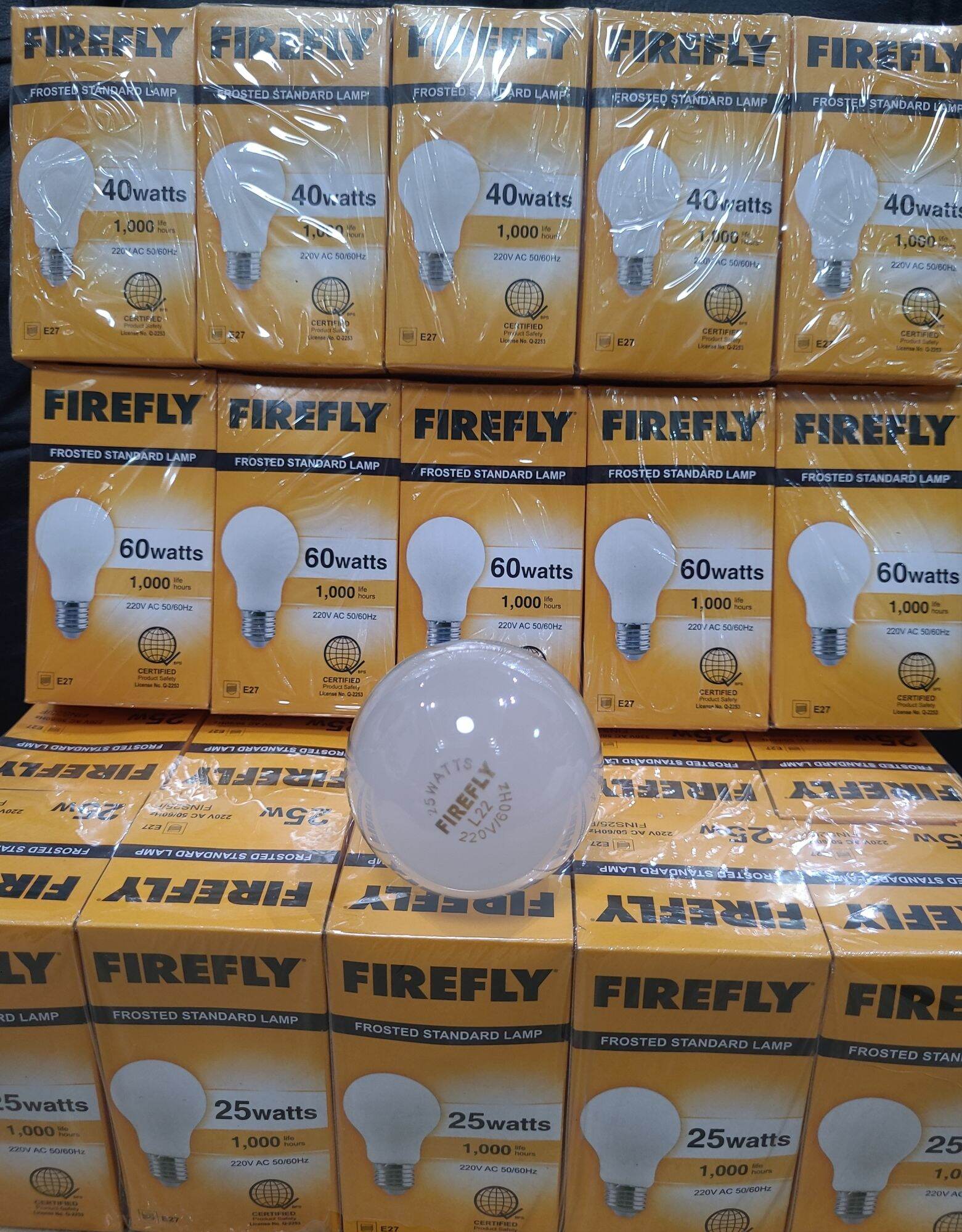 Firefly incandescent bulb flourescent not led bulb 25 watts 40 watts 50 ...