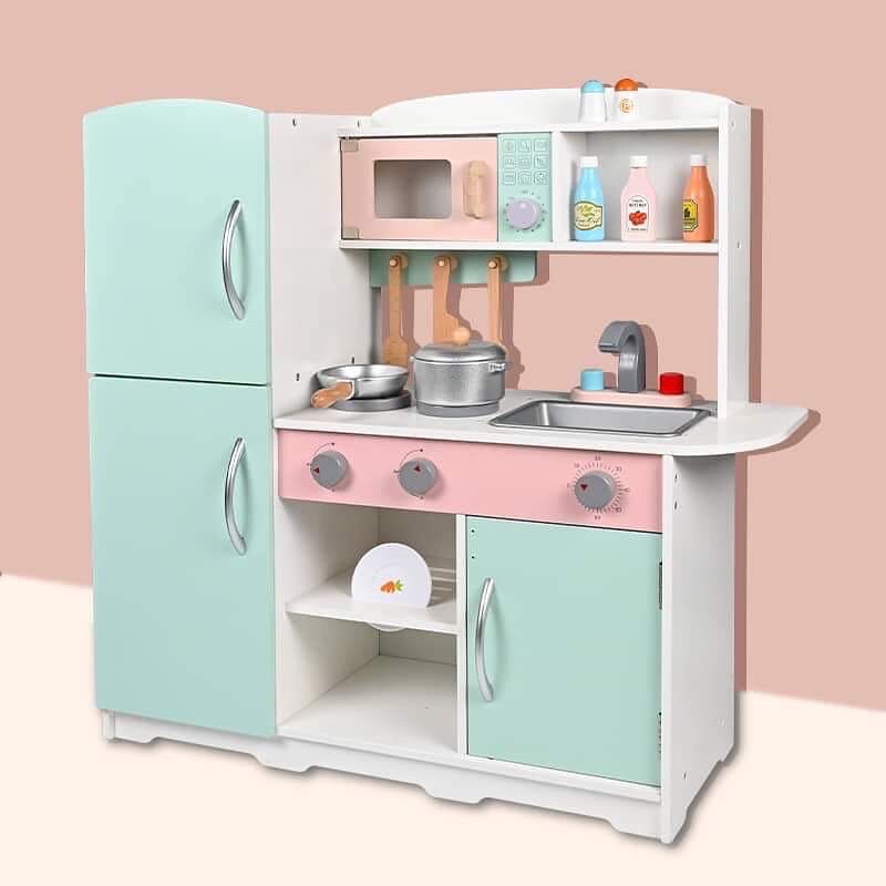 Wooden Pastel Green Kitchen Playset Lazada PH