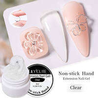 LILYCUTE 8ml Clear Non Stick Hand Solid Extension Nail Gel Polish Carving Flower Construction Nail Art Gel Acrylic Hard Varnish