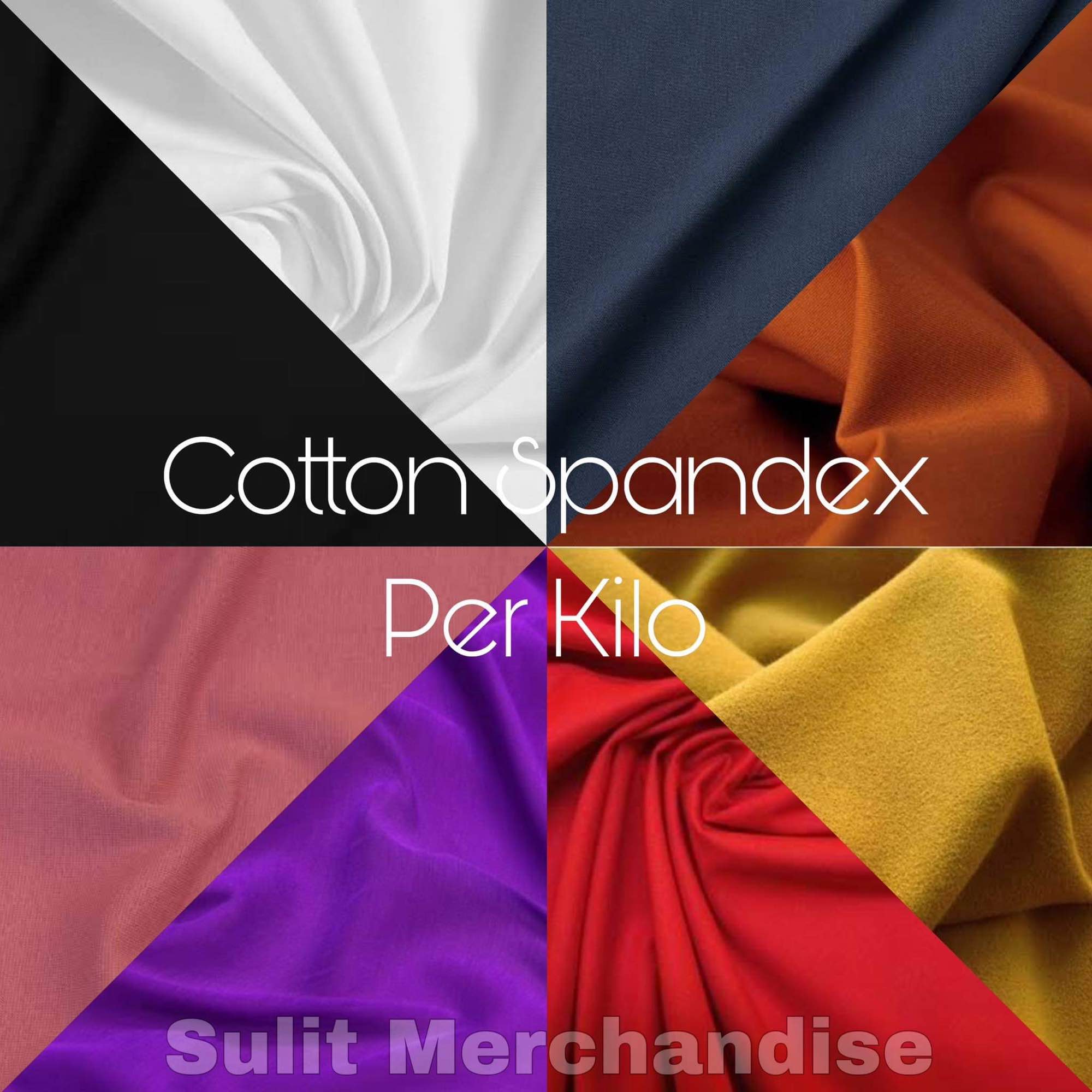 Cotton spandex plain per kilo