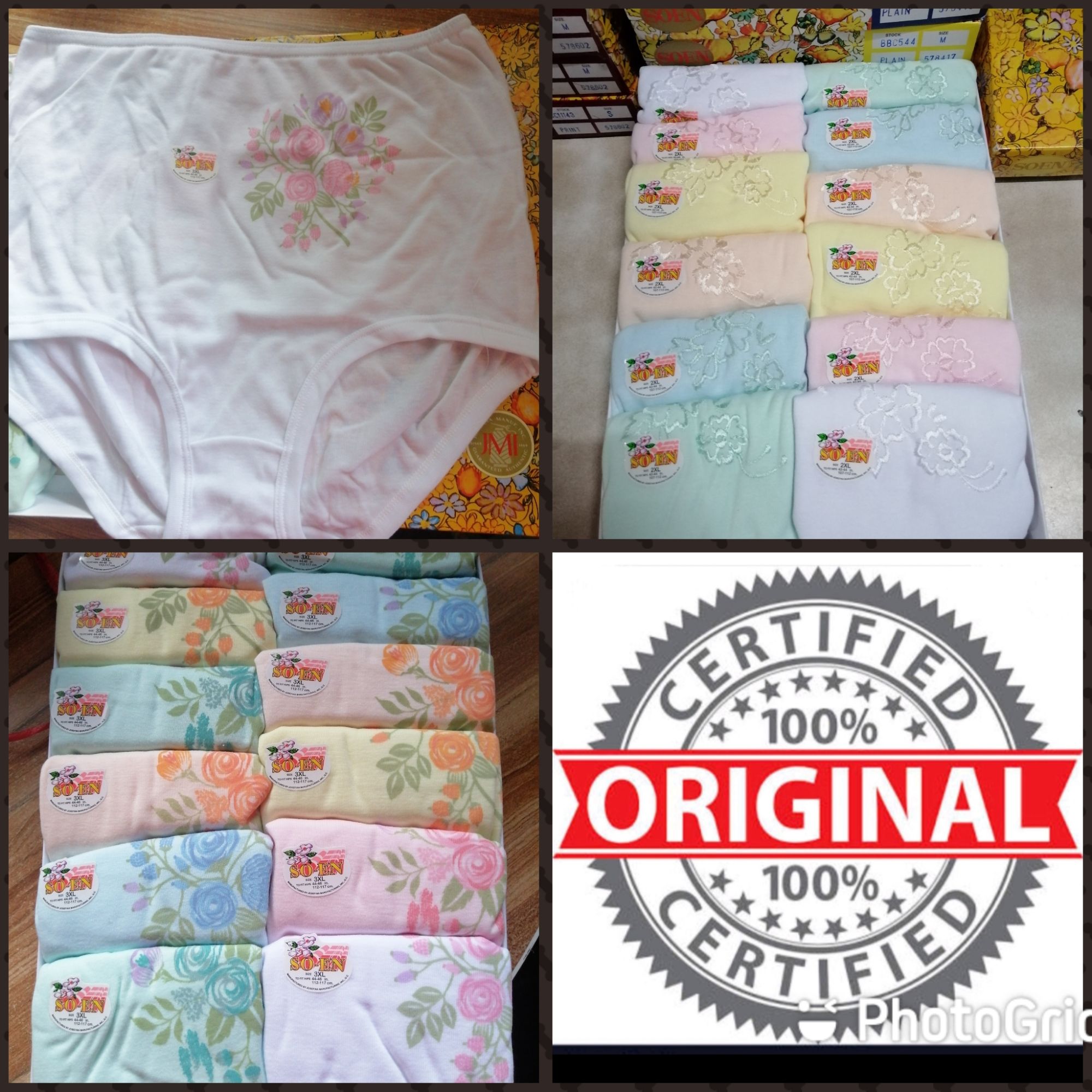 Original SOEN Ladies Full panty (GP) (12 pcs/box)(random color design)