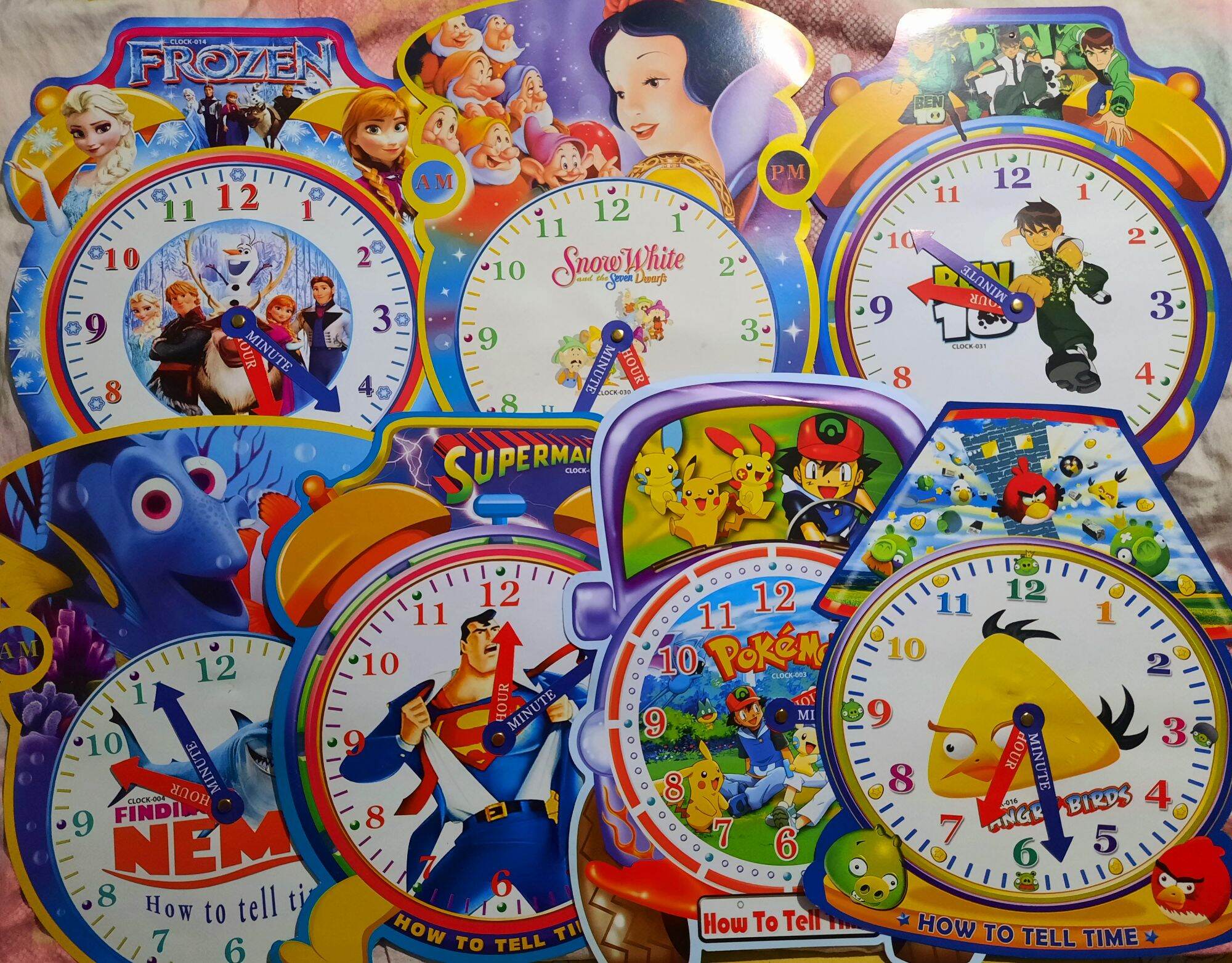 Paper Toy Clock For Kids ( Random Designs )