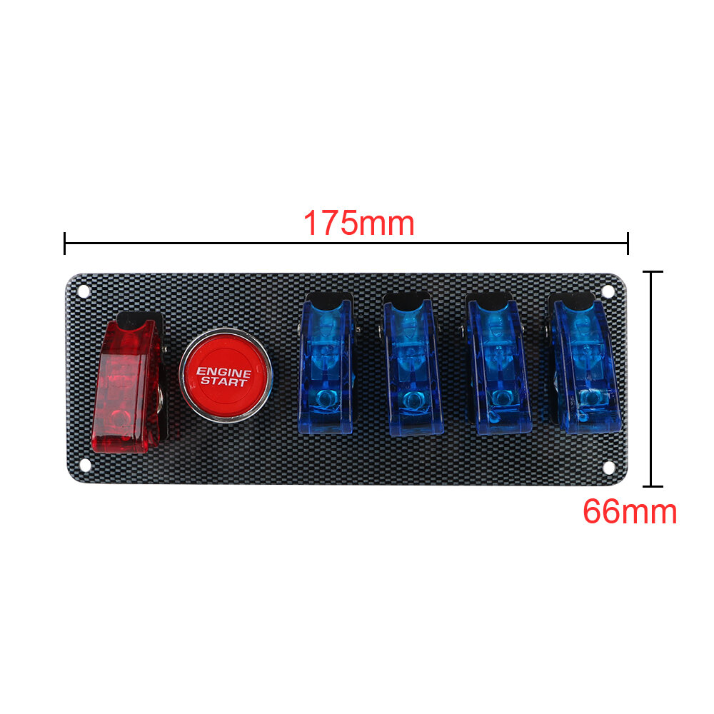 Stop Start Rocker Switch 12V Racing Car Rocker Switch Panel Starter Light Toggle Ignition Engine ...