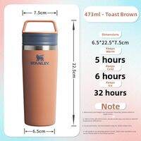 STANLEY | Mini Portable Leak Proof Insulated Tumbler with Double Cover Design Stainless Steel Cup for Hot and Cold Drinks Travel Coffee Cup