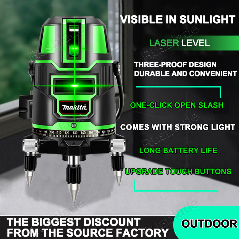 Makita Green Laser Level for Indoor/Outdoor Construction