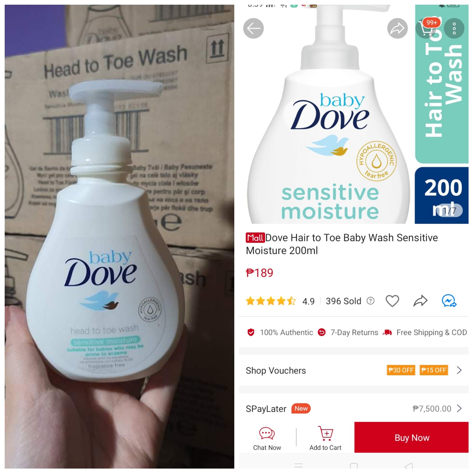 dove baby wash 200ml.. all original assorted sensitive & rich moisture
