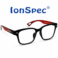 Original IonSpec M61 Black Brown Unisex Square Eyeglasses- Big Frame - Medical Eye Protection - Eyewear-Computer Glasses