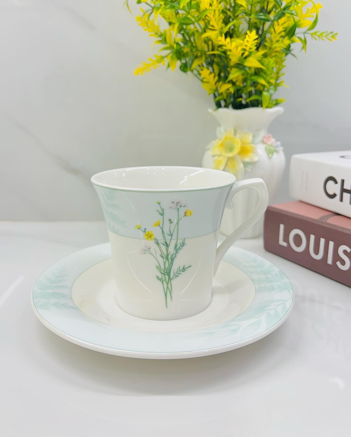 Hankook Fine Bone China Cup and Saucer 1450 PIONY Lazada PH