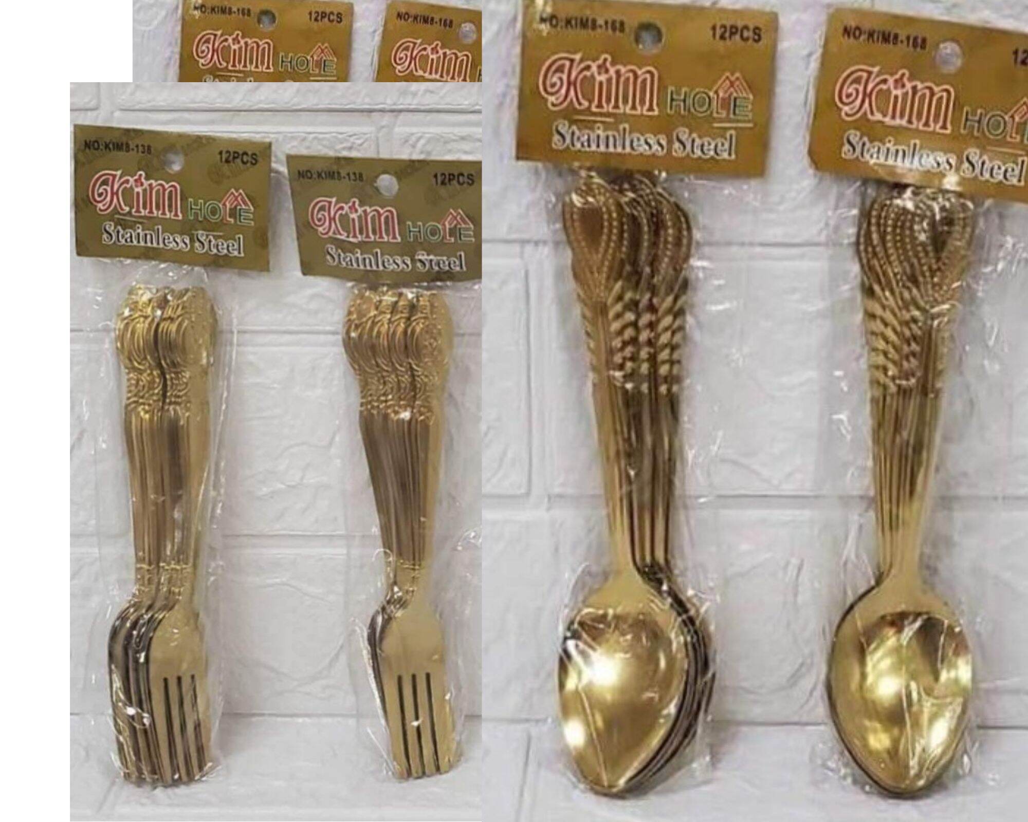 Golden Spoon & Fork 12 pcs/set Lazada PH