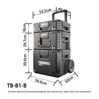 Toughbuilt | Stackable Tool Box Set 3pcs Multi-functional Durable with Central Lock IP65 Waterproof for DIY Home Repair Tools