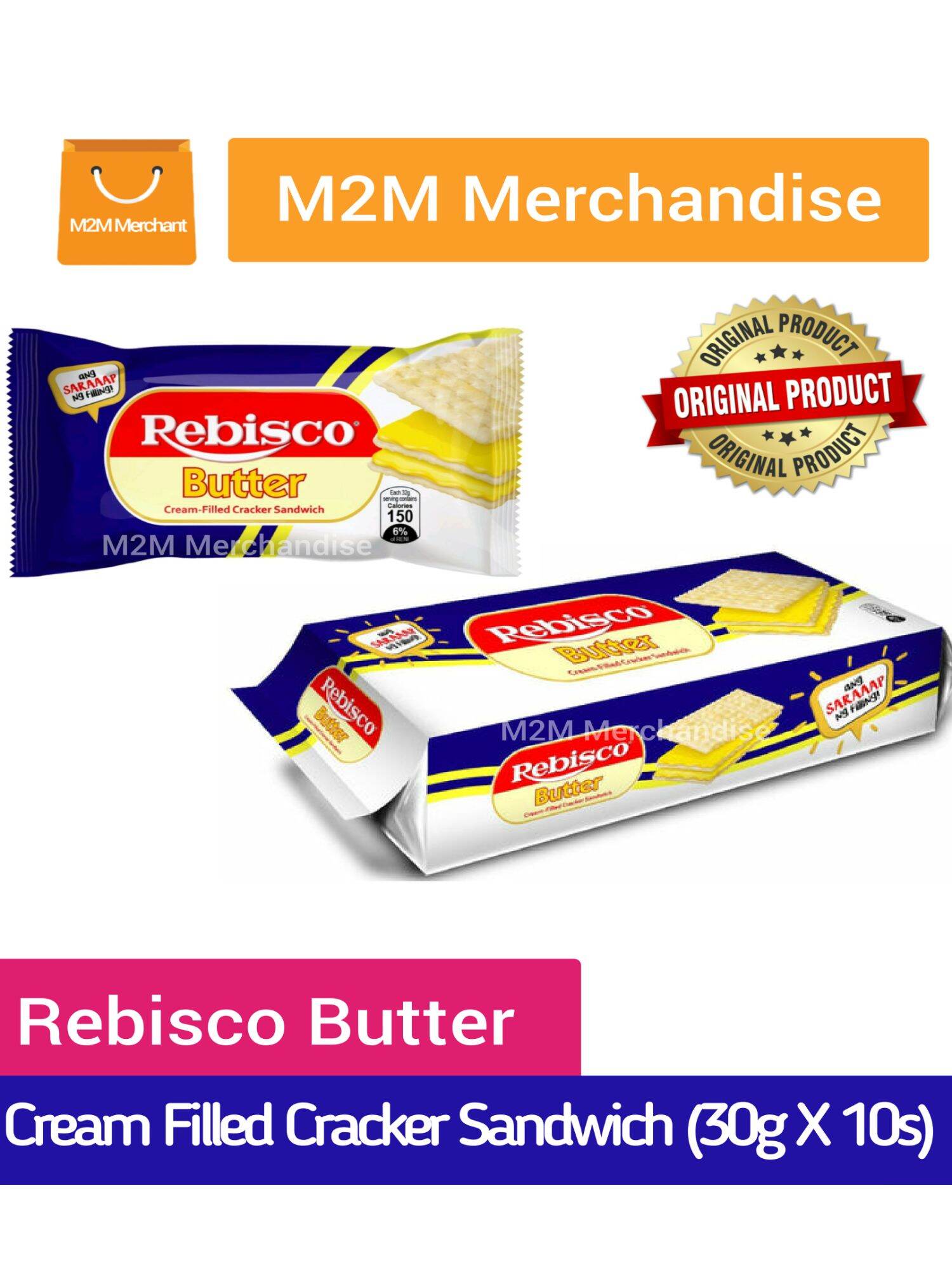 Rebisco Butter - Cream Filled Cracker Sandwich (32g X10s) | Lazada PH