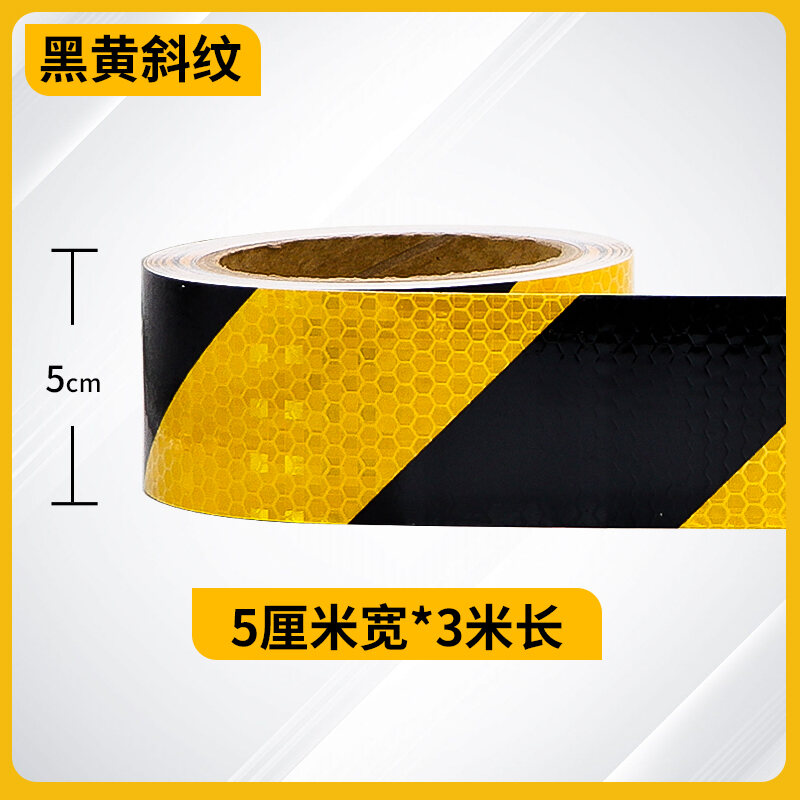 Black Yellow Twill Reflective Sticker Red White Reflective Stripe