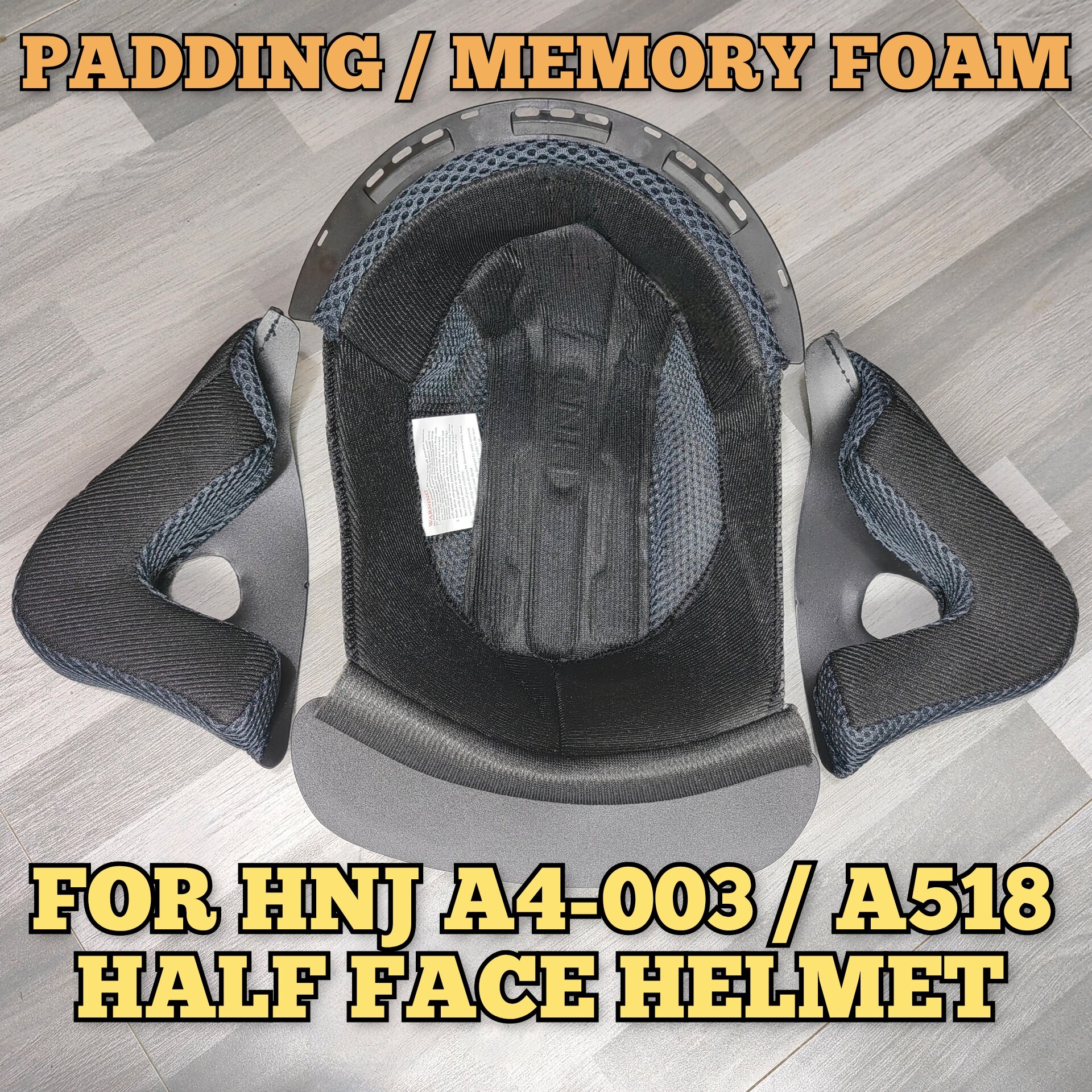 Padding Set Memory Foam Hnj A518 A4-003 Half Face Helmet