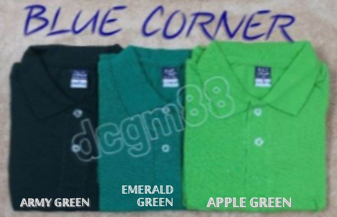 BLUE CORNER POLO SHIRT FOR MENS MOSS GREEN