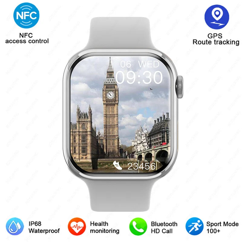 2024 For Apple Watch 9 Smart Watch Women Ultra Series 9 Nfc Smartwatch Men BT Call Waterproof Wireless Charge 2.05" Screen Watch