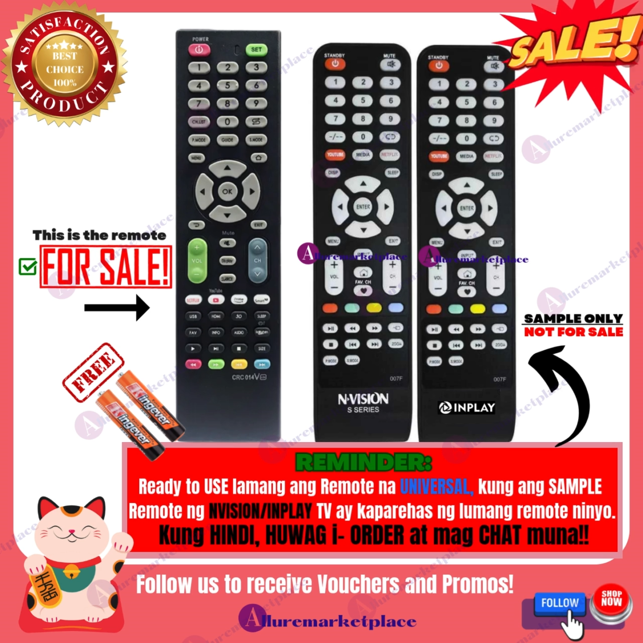 [**Mag Basa B4 Umorder**] NVISION Smart TV Remote for INPLAY Smart TV ...