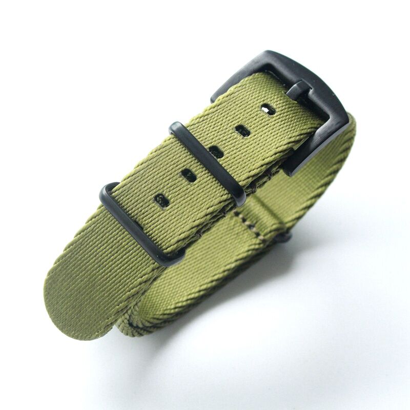 Refined Woven Nylon Thickened NATO Strap 18 20 22 Breathable Soft Men's ...