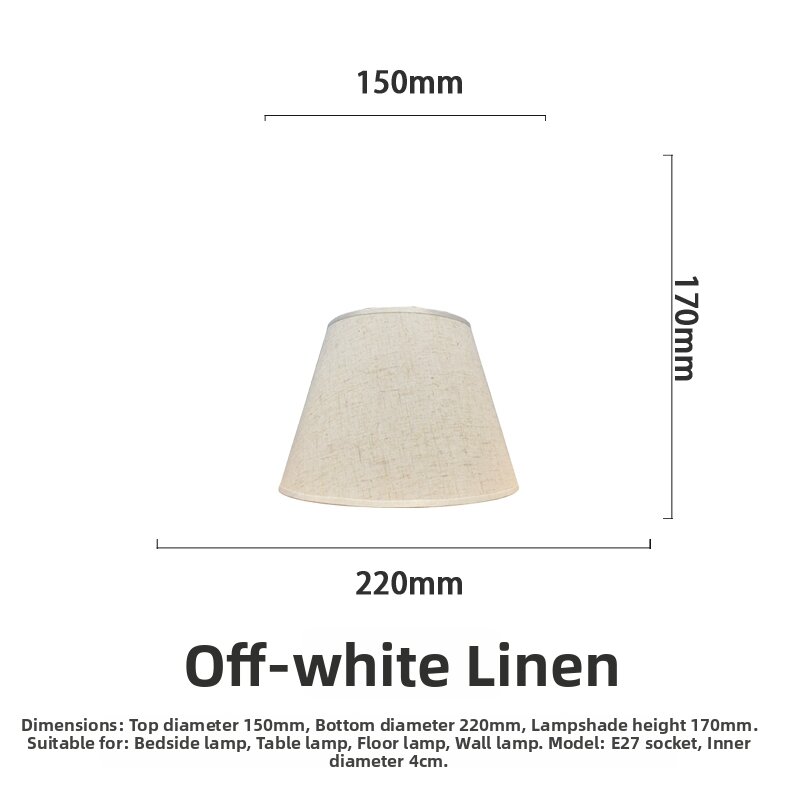 JIFUPAIDANG | Round Rectangular Linen Lamp Shade