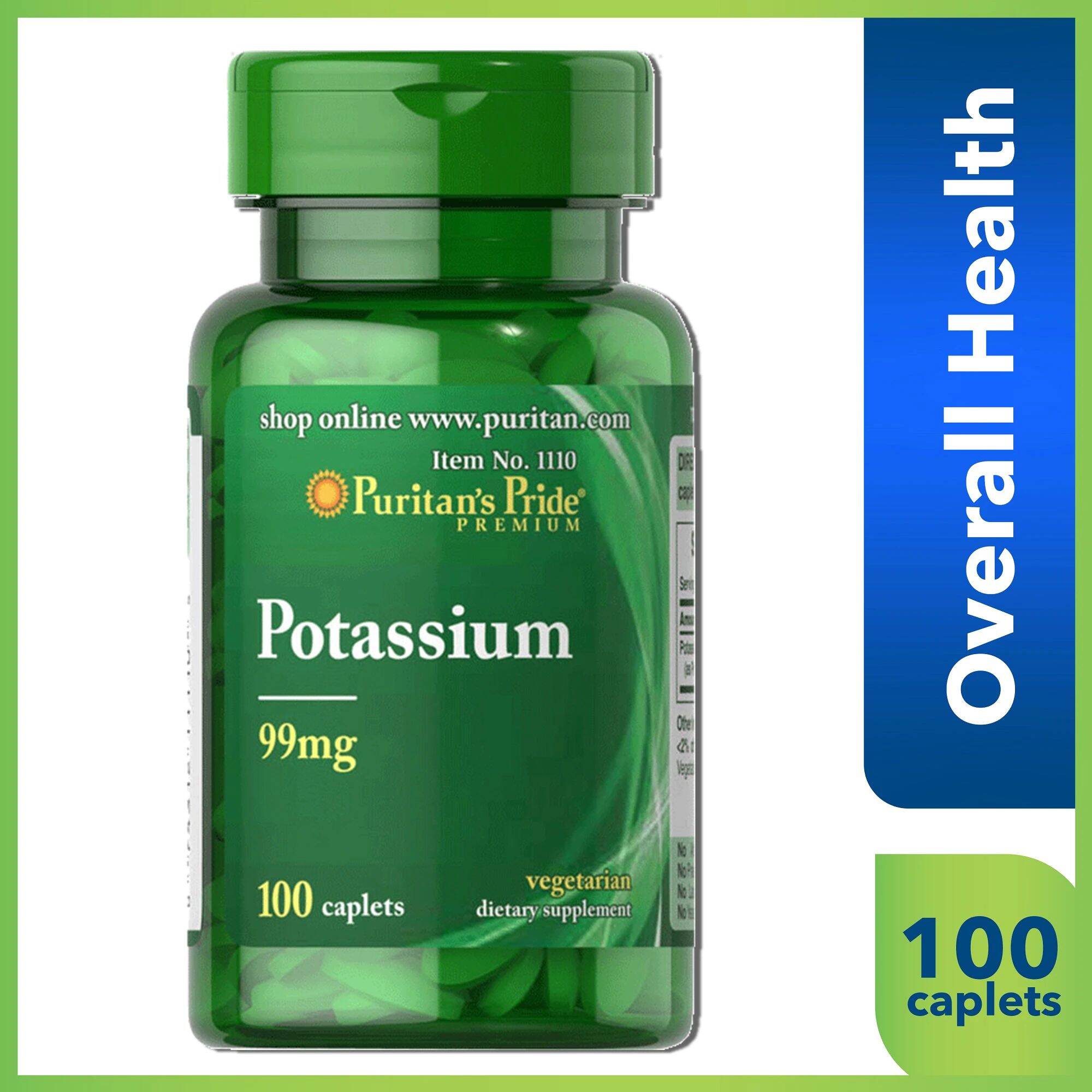 Puritans Pride Potassium 99mg 100 Caplets Lazada Ph 9059