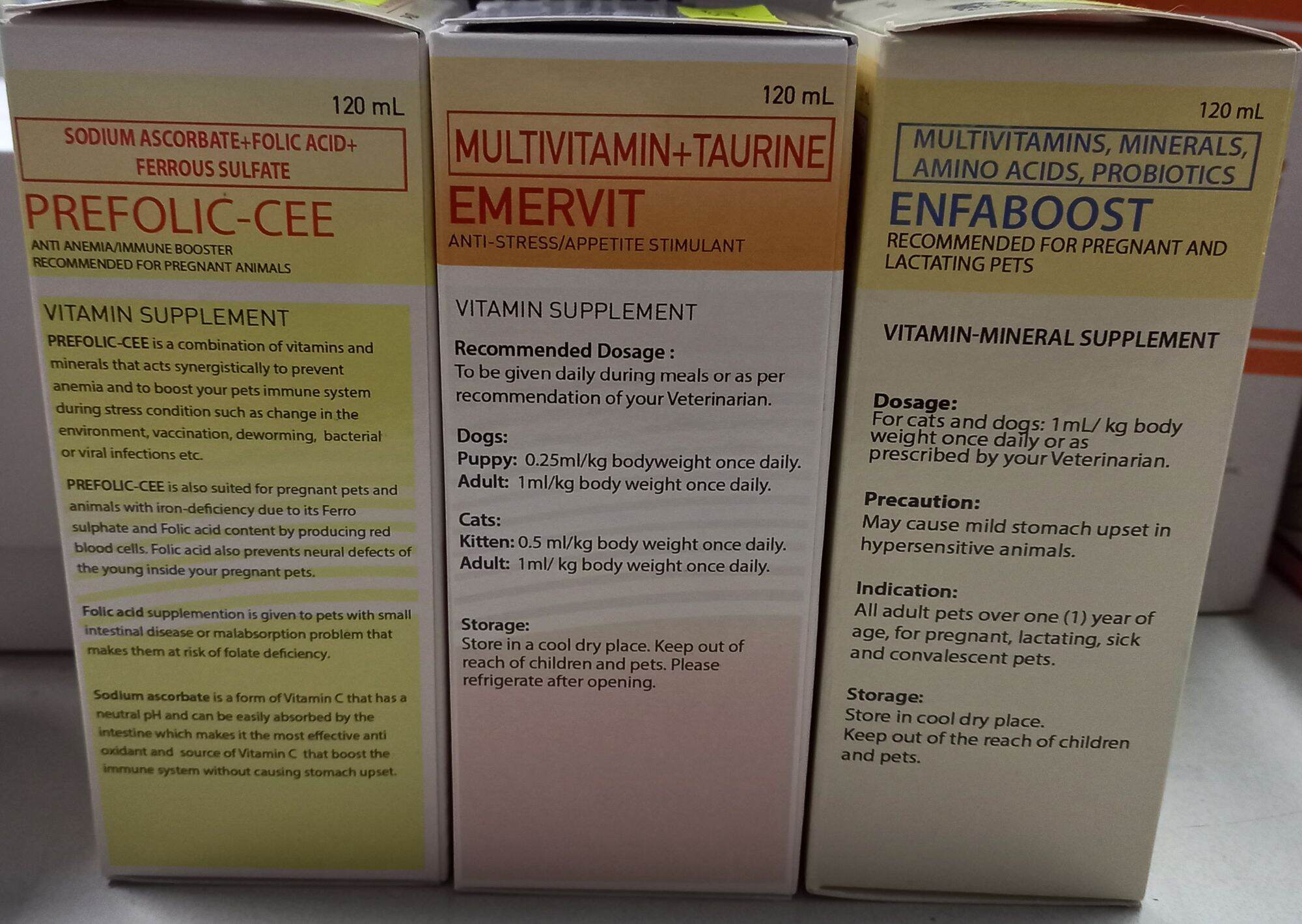Emervit Prefolic-cee Enfaboost Multivitamins. 