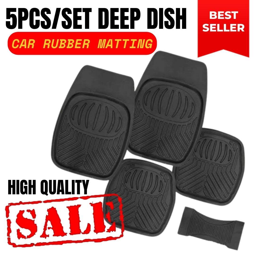 SUZUKI SPRESSO Premium Quality Car Rubber Matting Deep Dish 5pcs/set Anti slip Universal Heavy