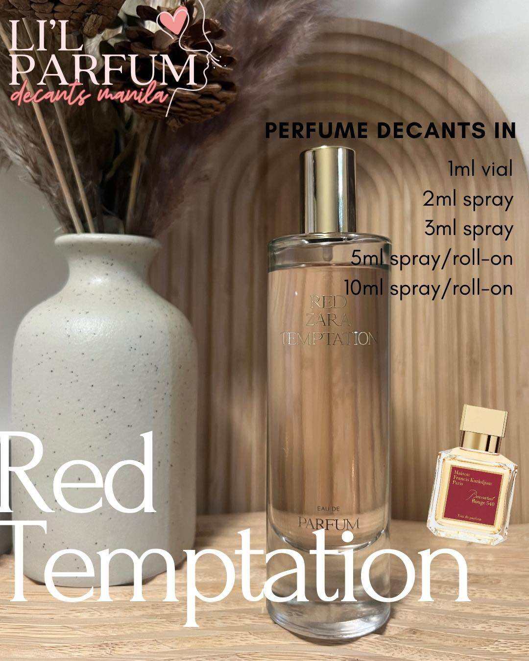 ZARA Perfume RED TEMPTATION EDP - Full Bottle - dupe for MFK Baccarat Rouge  540 - 30ml, Beauty & Personal Care, Fragrance & Deodorants on Carousell