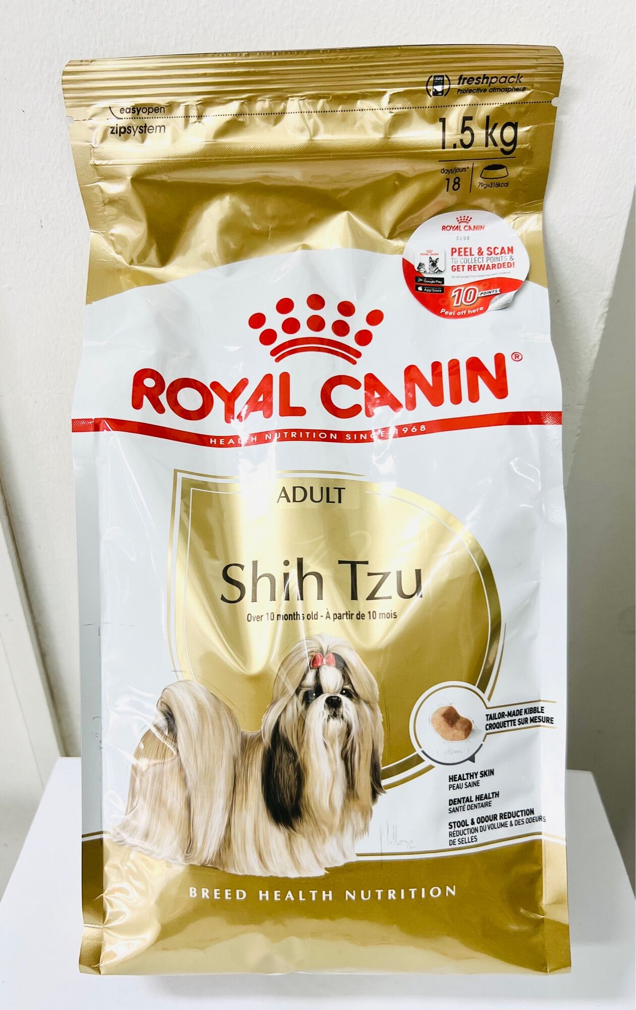 Royal Canin Shih Tzu Adult Dry Food 1.5 kg for Dogs Kibble Pellet Bag