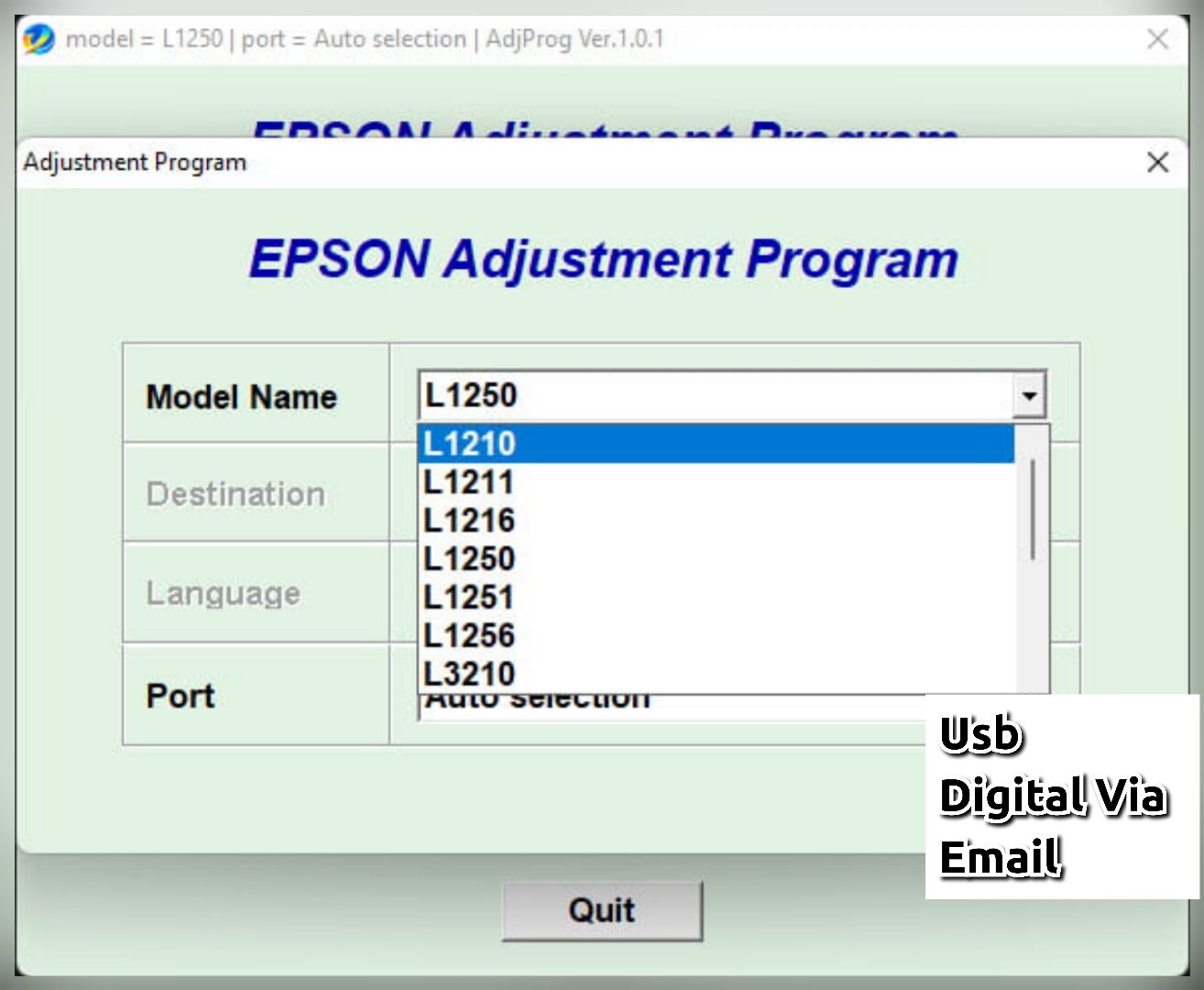 Epson l220 store resetter