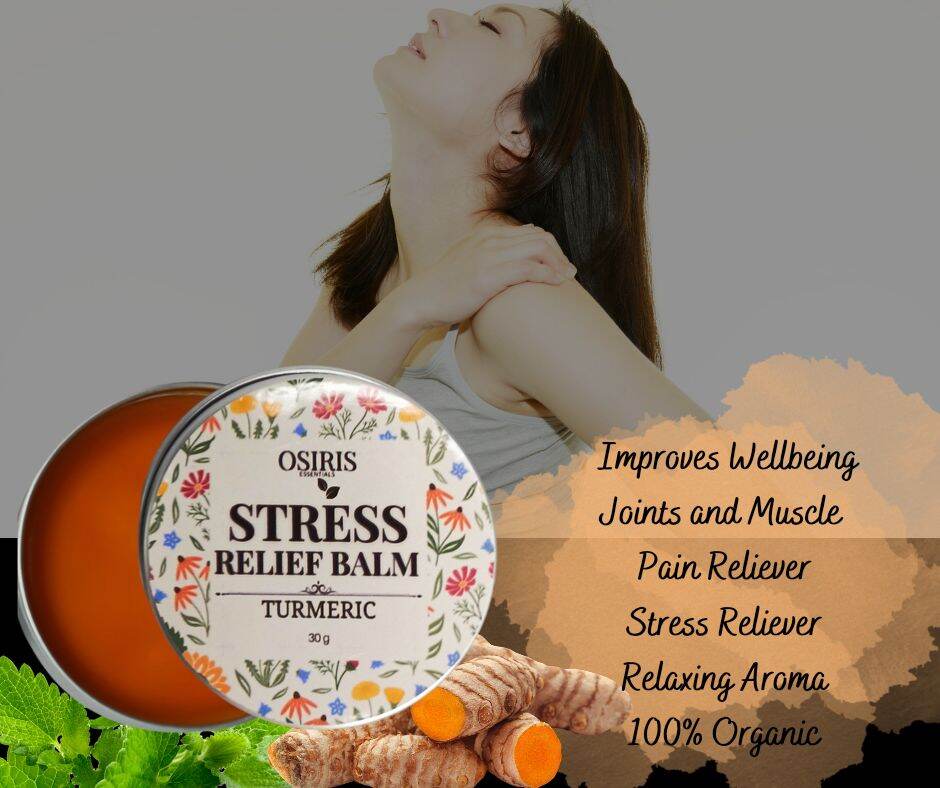 Turmeric Stress Relief Balm Pain Relief Rub Osiris Essentials Essential