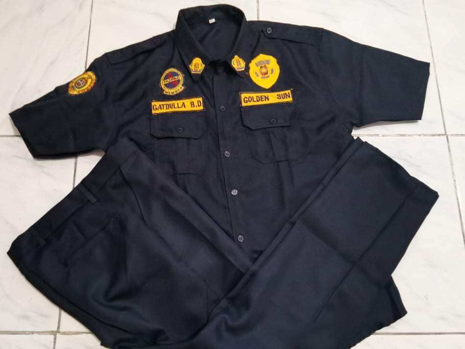 SECURITY GUARD UNIFORM SETS W/ PATCHES (SOSIA, PADPAO, NAME, AGENCY ...