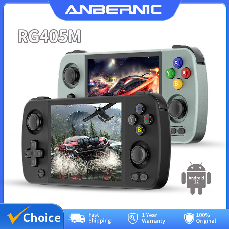 Anbernic RG405M Metal Handheld Game Console 4" Ips Screen Android 12 System Unisoc Tiger T618 Portable Gaming Player 3000 Games