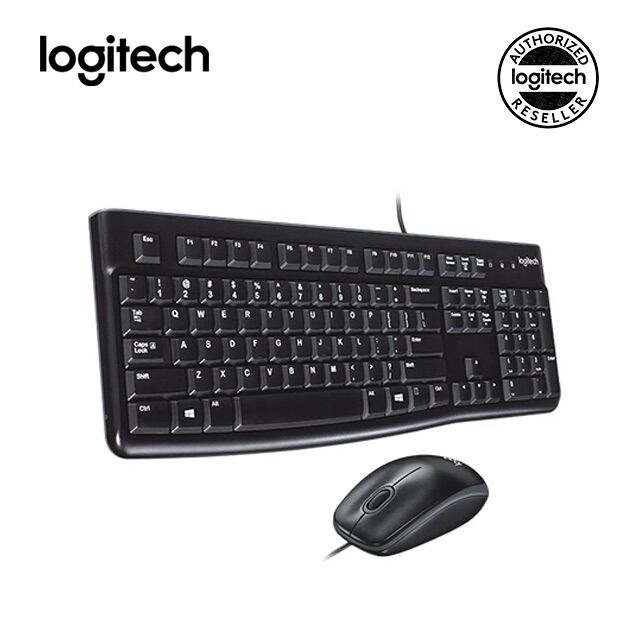 Logitech MK120 USB Keyboard and Mouse Combo Low Profile Quiet Keys