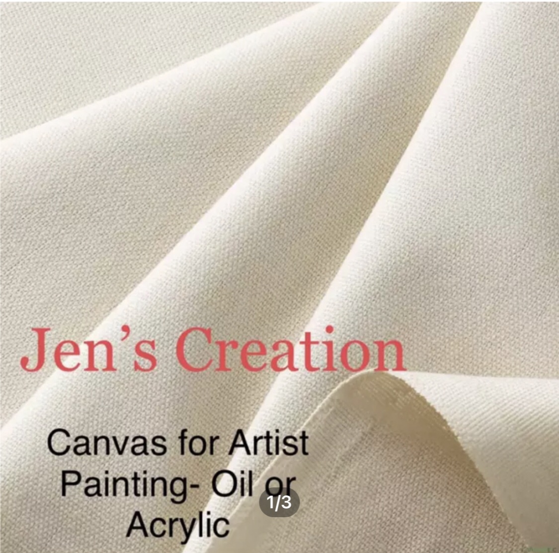 Canvas Cloth Fabric 60 inches width x 1 yard forpainting