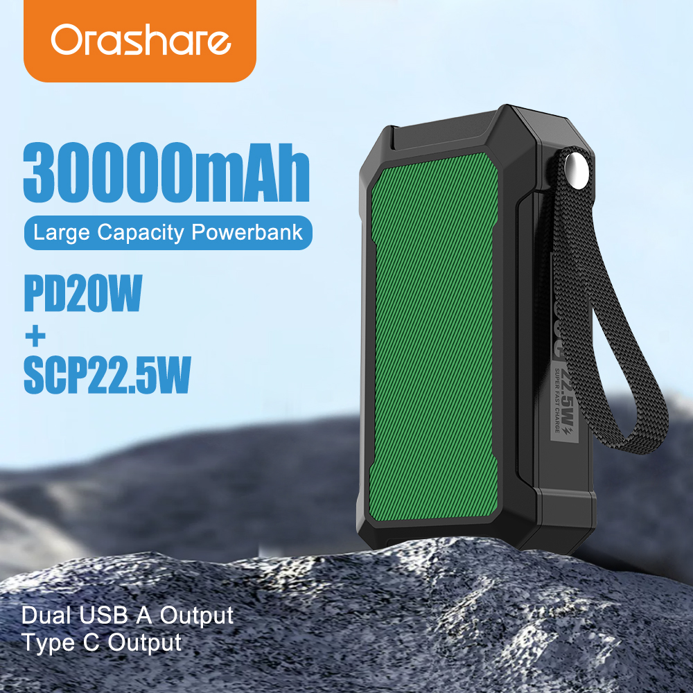 Orashare O30Pro 30000mAh Powerbank: Super Fast Charging, Large Capacity