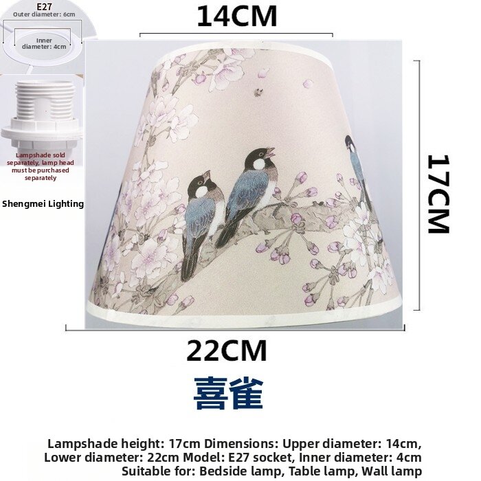 Silver Imitation Leather Lampshade Linen Fabric Bedside Wall Lamp Floor Lamp Accessories round Shape Decorative Light Source