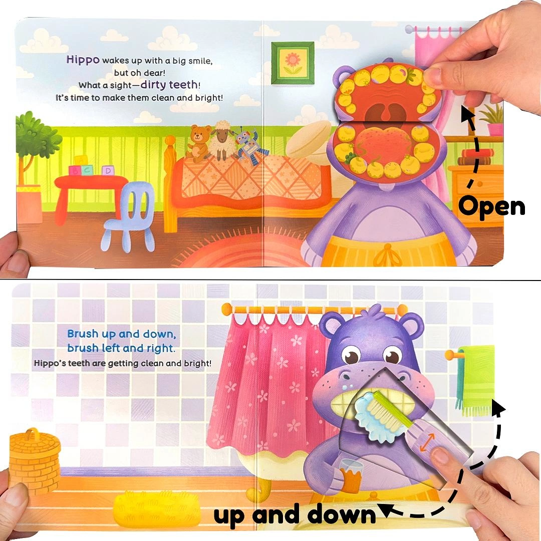 BEAR TALE Hippo Brushing Teeth Book For Preschool Children's ...
