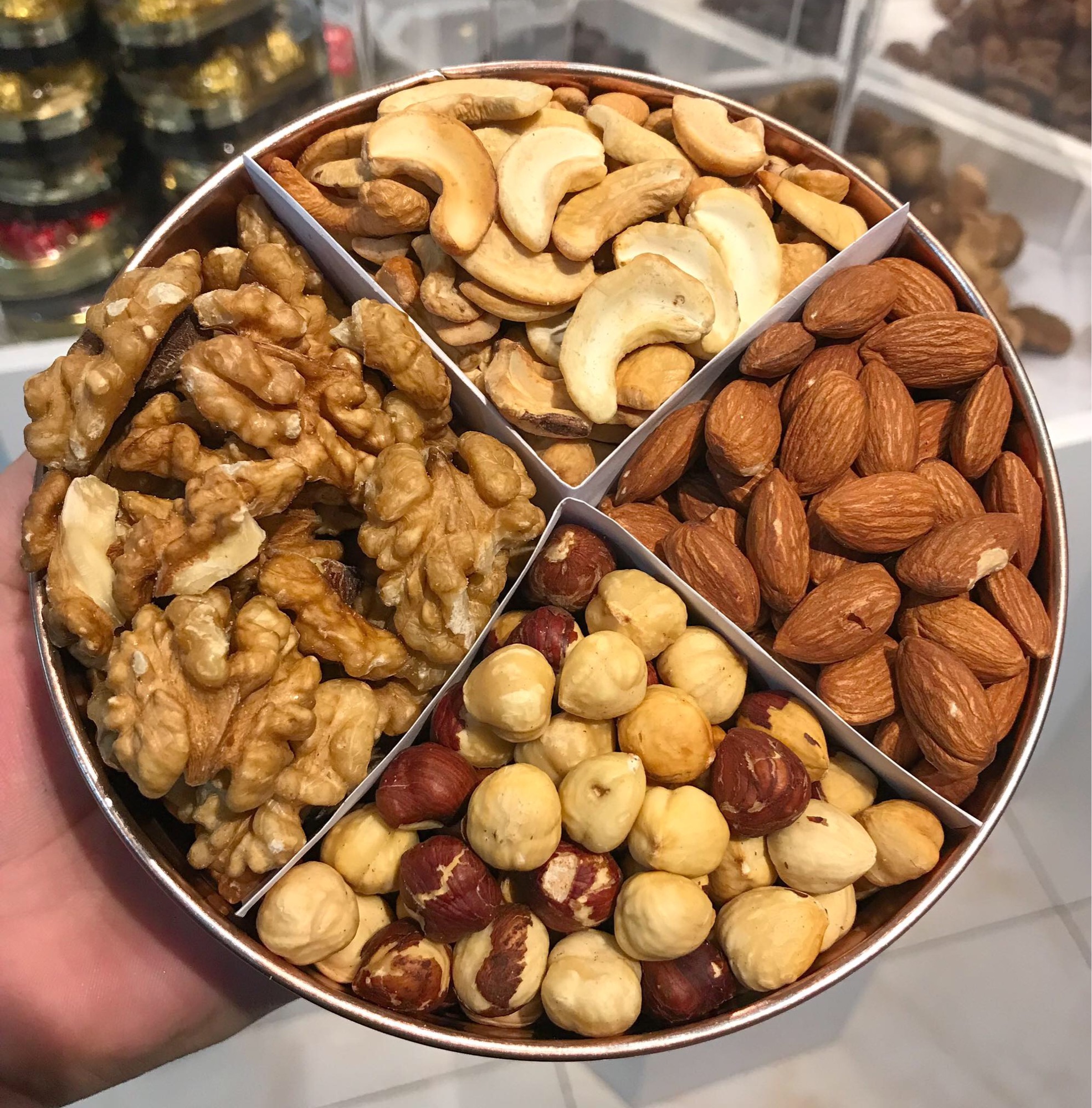 Imported Nuts Gift Box - Assorted Almonds, Walnuts, Cashews, Hazeln