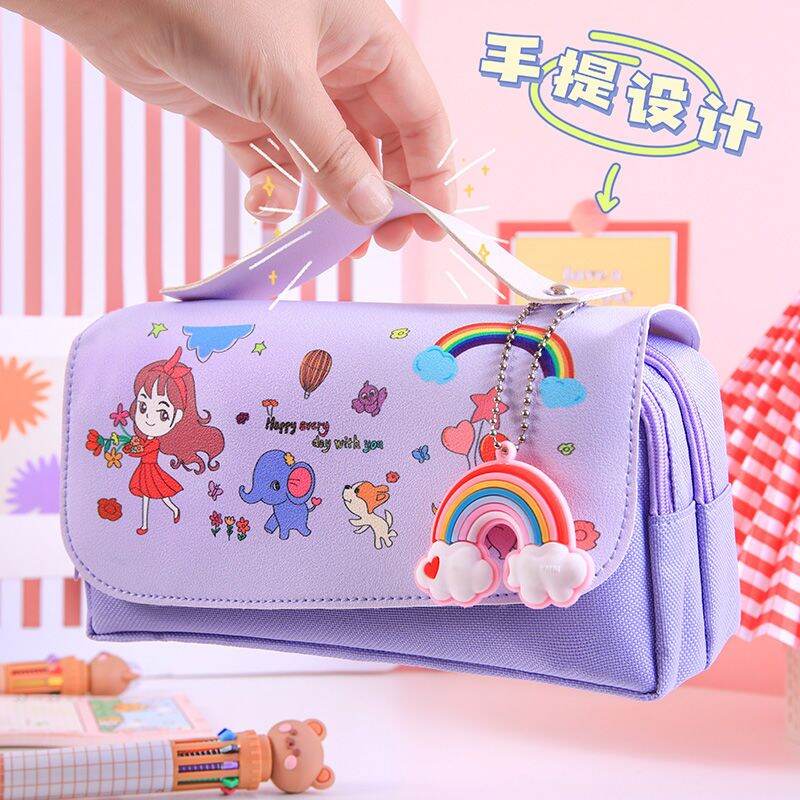 Pencil Case Ins Good-looking Students Dirt-Resistant Large Capacity Niche Non-Collision Mori Japanese Style 2022 New Style