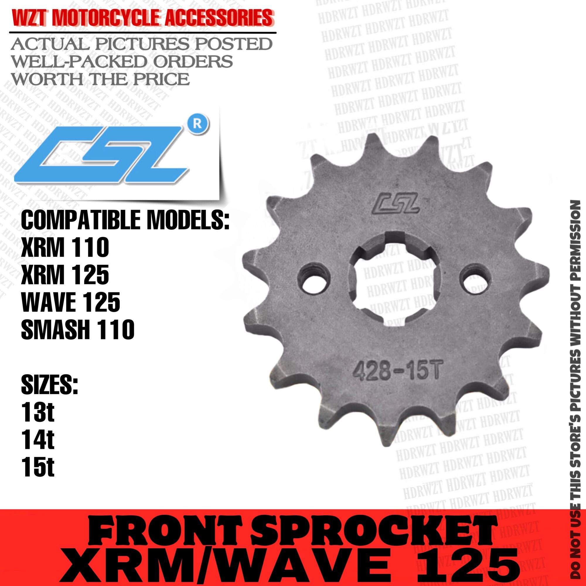 CSL FRONT SPROCKET FOR HONDA XRM / WAVE 125 / SMASH 110 / WAVE125