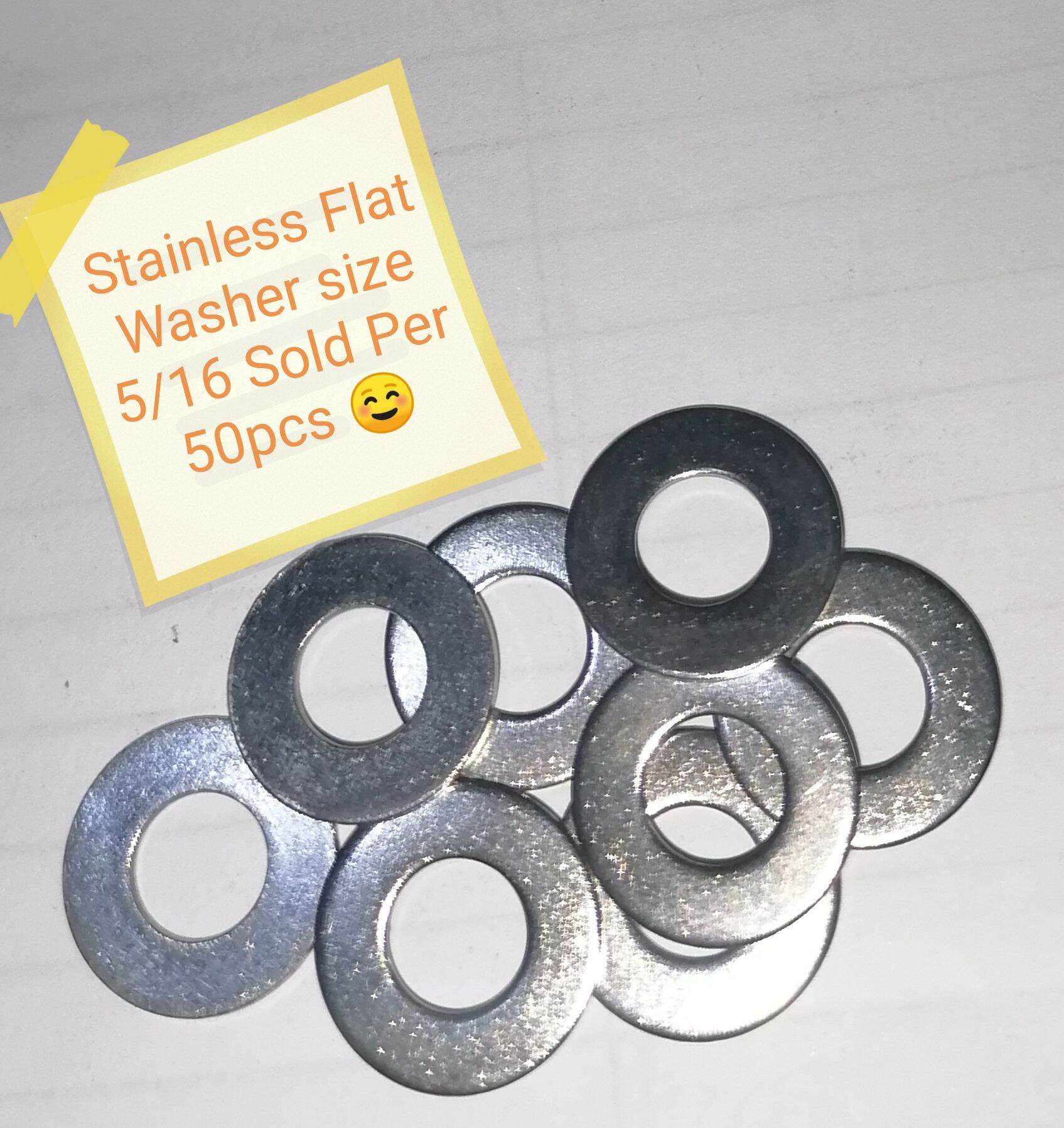 Stainless Flat Washer size 5/16 Sold Per 50pcs! Lazada PH