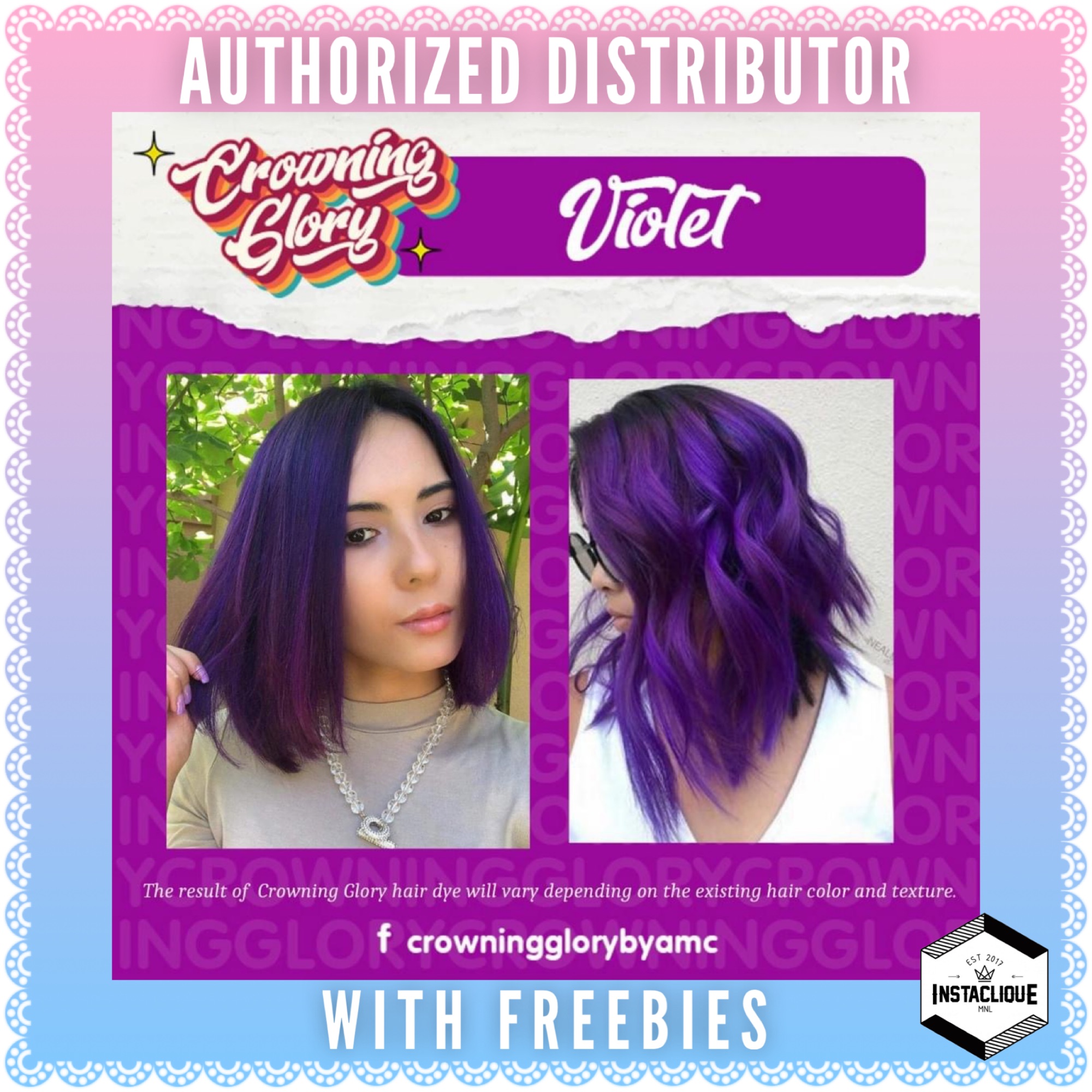 VIOLET Hair Dye by Crowning Glory with Free Gloves and Hair Cap | Lazada PH