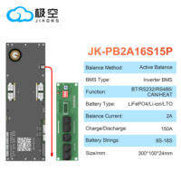 JIKONG JK BMS PB2A16S15P  8S/16S 24V 48V LiFePo4 Li-Ion Battery 150A Household Energy BMS to Inverter bms Active balancer  2A