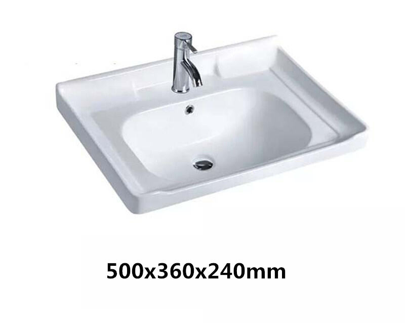 Ceramic Table Basin Semi-Embedded Middle Basin Bathroom Washbasin ...